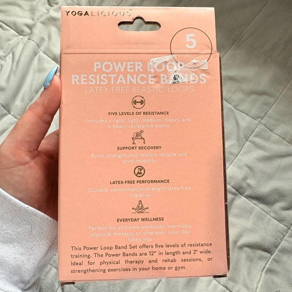 Yogalicious Latex-Free Loop Resistance Bands Exercise Set - Picture 2 of 5